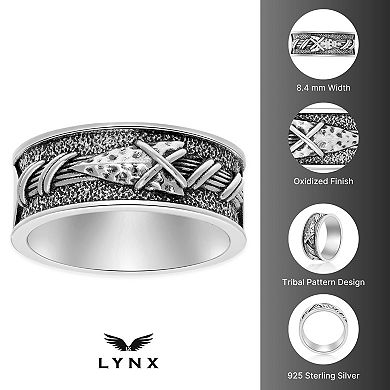 Men's LYNX Oxidized Sterling Silver Ring