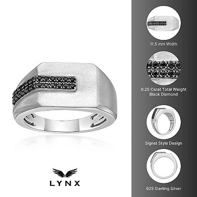 Men's LYNX 1/4 Carat T.W. Black Diamond Ring