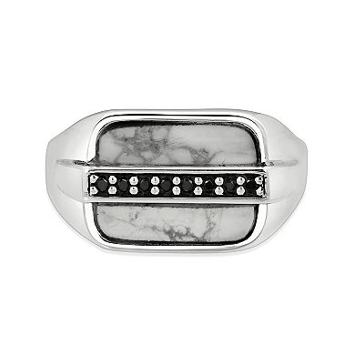 Men's LYNX Howlite & Spinel Ring