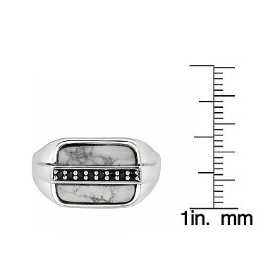 Men's LYNX Howlite & Spinel Ring