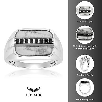 Men's LYNX Howlite & Spinel Ring