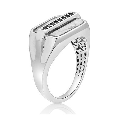 Men's LYNX Howlite & Spinel Ring