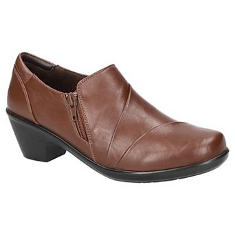 Easy Street Rey Women's Slip-On Shooties with Block Heel and Zip Closure