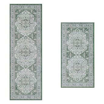 Wyatt & Ash Dream Mink Printed Chenille 2 pc Rug Set