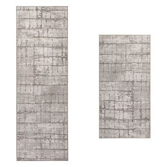 Wyatt & Ash Dream Mink Printed Chenille 2 pc Rug Set