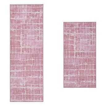 Wyatt & Ash Dream Mink Printed Chenille 2 pc Rug Set
