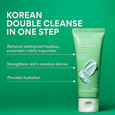 Green Tea Ceramide Korean Makeup Removing Double Cleansing Balm