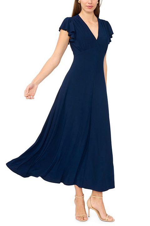 Женские платья MSK Women's MSK Flutter Sleeve Maxi Dress with Godets