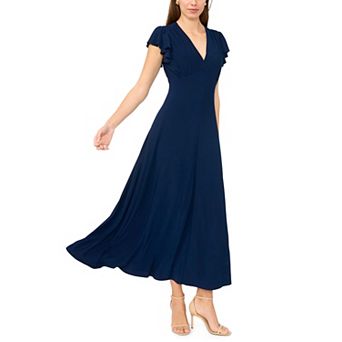 Women's MSK Flutter Sleeve Maxi Dress with Godets