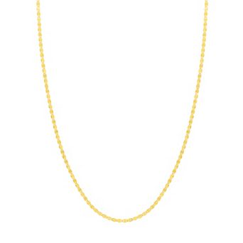 Color Romance 10k Gold Diamond-Cut Valentino Link Chain Necklace