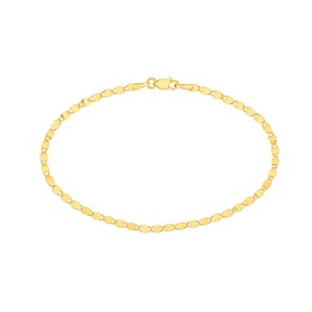 Color Romance 10k Gold Diamond-Cut Valentino Chain Bracelet