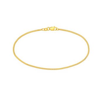 Color Romance 10k Gold Curb Chain Bracelet