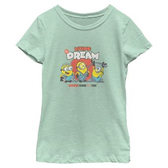 Girls 6-16 Minions Living The Dream Graphic Tee
