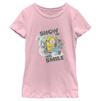 Girls 6-16 Minions Show Me That Smile Graphic Tee