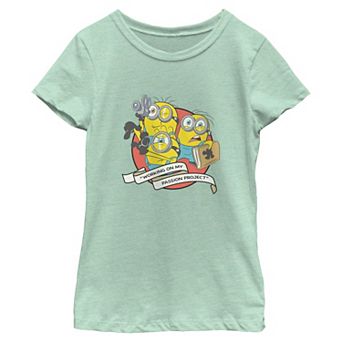 Girls 6-16 Minions Working On My Passion Project Graphic Tee