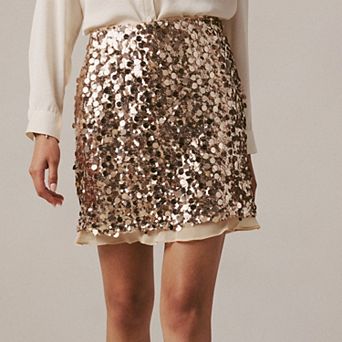 Petite LC Lauren Conrad Sequins Mini Skirt