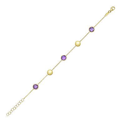 Karat Rush 14k Gold Gemstone Pebble Bracelet