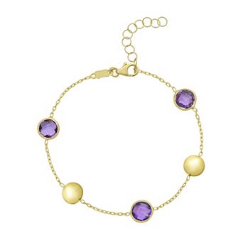 Karat Rush 14k Gold Gemstone Pebble Bracelet