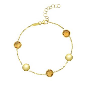 Karat Rush 14k Gold Gemstone Pebble Bracelet