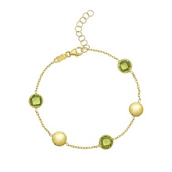 Karat Rush 14k Gold Gemstone Pebble Bracelet