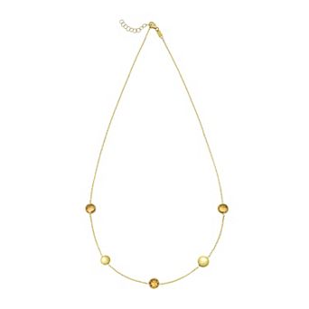 Karat Rush 14k Gold Gemstone Pebble Necklace