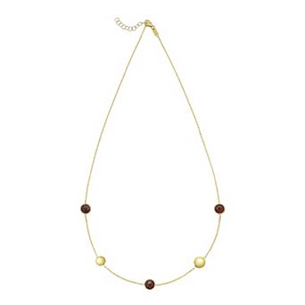 Karat Rush 14k Gold Gemstone Pebble Necklace