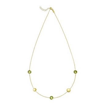 Karat Rush 14k Gold Gemstone Pebble Necklace