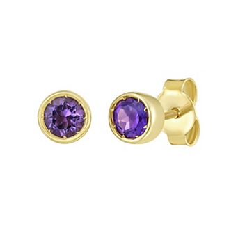 Karat Rush 14k Gold Gemstone Stud Earrings