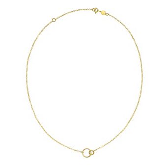 Karat Rush 14k Gold Interlocking Circles Necklace