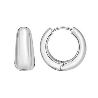 Karat Rush Sterling Silver Graduated Huggie Earrings