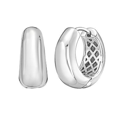 Karat Rush Sterling Silver Graduated Huggie Earrings