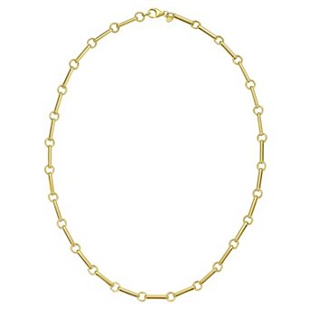 Karat Rush 14k Gold Long Bar Link Necklace