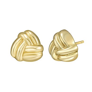 Karat Rush 14k Gold Small Double Knot Stud Earrings