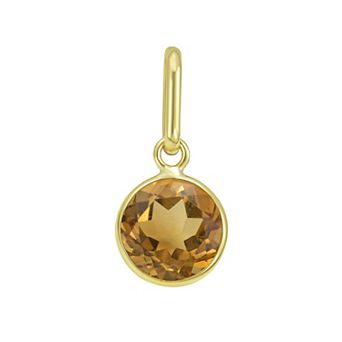 Karat Rush 14k Gold Round Citrine Charm