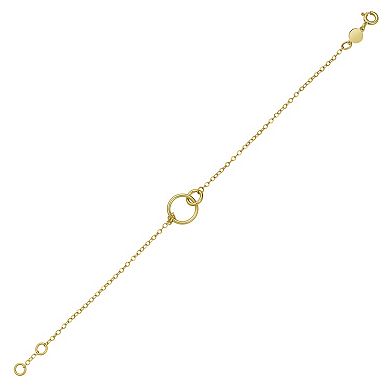 Karat Rush 14k Gold Interlocking Circles Bracelet