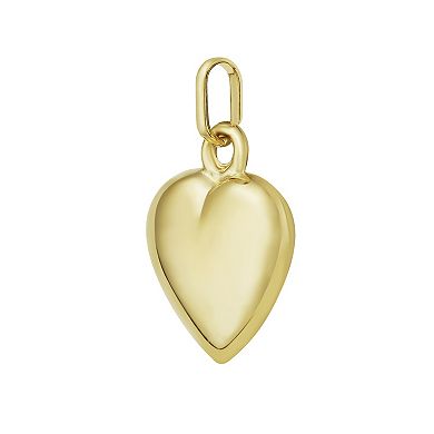 Karat Rush 14k Gold Small Puffed Heart Charm