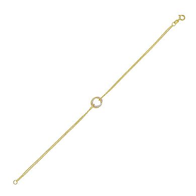 Karat Rush 14k Gold Tri Tone Trinity Element Chain Bracelet