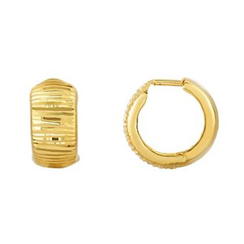 Karat Rush 10k Gold Reversible Huggie Hoop Earrings
