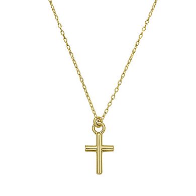 Karat Rush 14k Gold Mini Cross Pendant Necklace