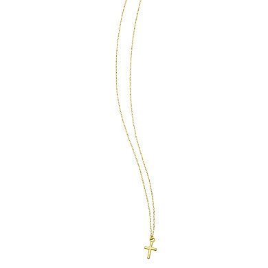Karat Rush 14k Gold Mini Cross Pendant Necklace