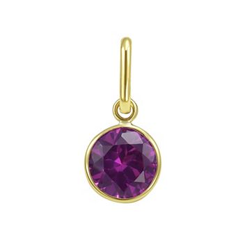 Karat Rush 14k Gold Round Gemstone Pendant Necklace