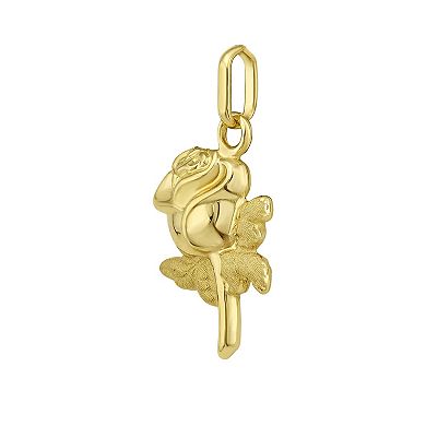 Karat Rush 14k Gold Rose Charm Pendant