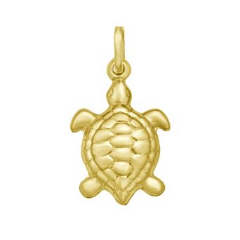 Karat Rush 14k Gold Turtle Charm Pendant