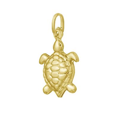 Karat Rush 14k Gold Turtle Charm Pendant