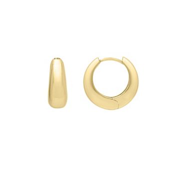 Karat Rush 10k Gold Tapered Huggie Hoop Earrings