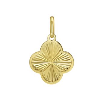 Karat Rush 14k Gold Radiant Clover Charm Pendant