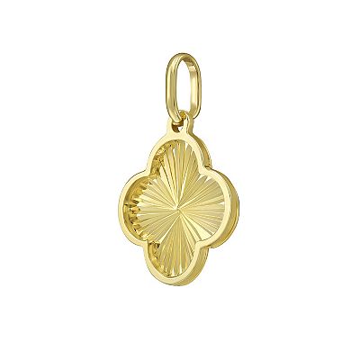 Karat Rush 14k Gold Radiant Clover Charm Pendant