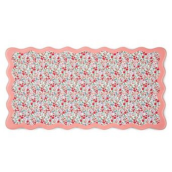 Draper James Field Flowers Scallop Edge Comfort Kitchen Mat