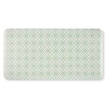 Draper James Allover Geo Floral Bistro Bevel Edge Kitchen Mat