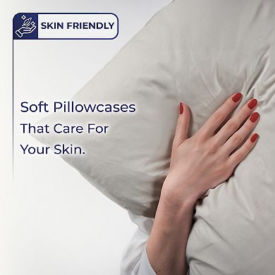 American Soft Linen 100% Cotton Sateen 2-piece Pillowcase Set